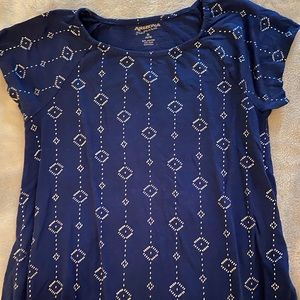 Printed navy blue shirt
